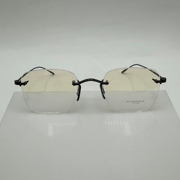 Oliver Peoples Finne OV1227 5244 Antique Pewter Metal Rimless 49-20-145 - Picture 1 of 12